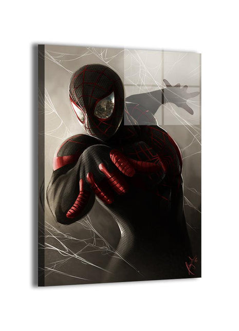 Web of Destiny Miles Morales wall art — Marvel square print by Wizyakuza (Ceasar), image 1.