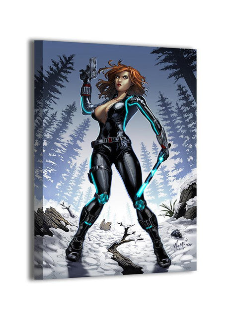 Winter Widow Black Widow wall art — Marvel square print by Vhon Remot, image 2.