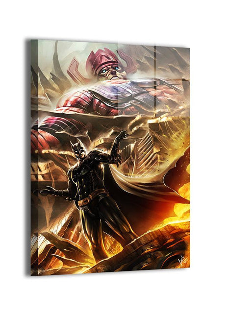 World-Eater’s Shadow Batman & Galactus wall art — Marvel vertical print by Wizyakuza (Ceasar), image 1.