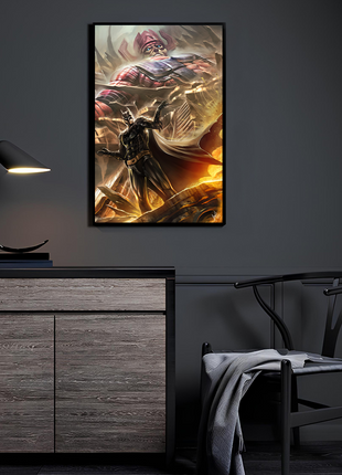 World-Eater’s Shadow Batman & Galactus wall art — Marvel vertical print by Wizyakuza (Ceasar), image 3.