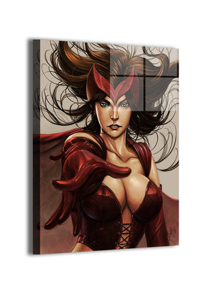 Woven in Chaos Scarlet Witch wall art — Marvel square print by Wizyakuza (Ceasar), image 1.