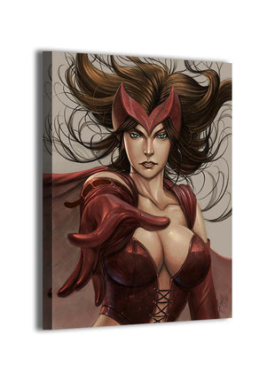 Woven in Chaos Scarlet Witch wall art — Marvel square print by Wizyakuza (Ceasar), image 2.