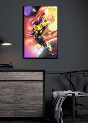 Sinestro acrylic wall art by Emil Cabaltierra