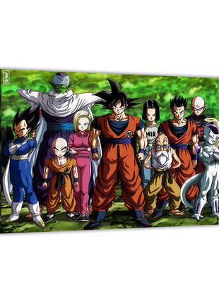 Clean, classic Dragon Ball Z character lineup – 24x36 canvas print
