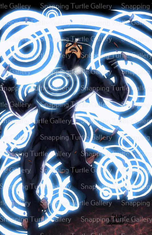 “Havok Wall Art – Energy Unleashed on canvas, acrylic, or metal – mutant power blast with concentric energy rings.”