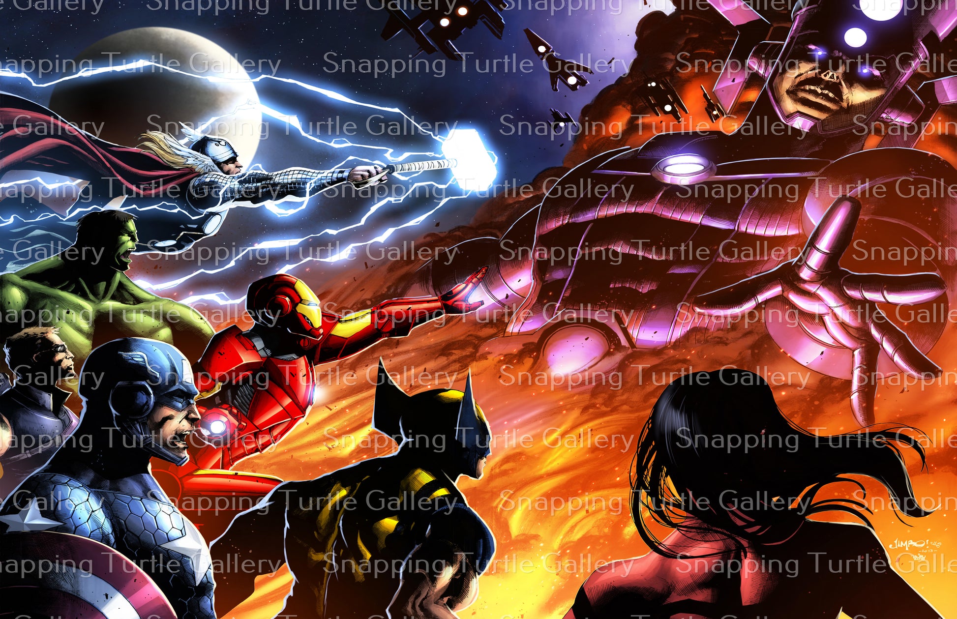 Galactus Vs Marvel Team - Snapping Turtle Gallery