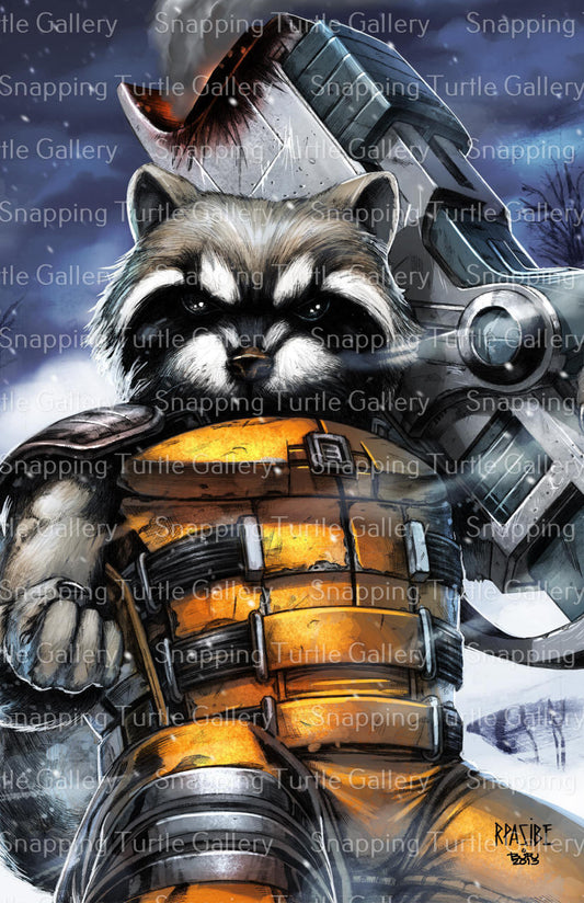Rocket with big gun - Guardians of the galaxy - Snapping Turtle Gallery