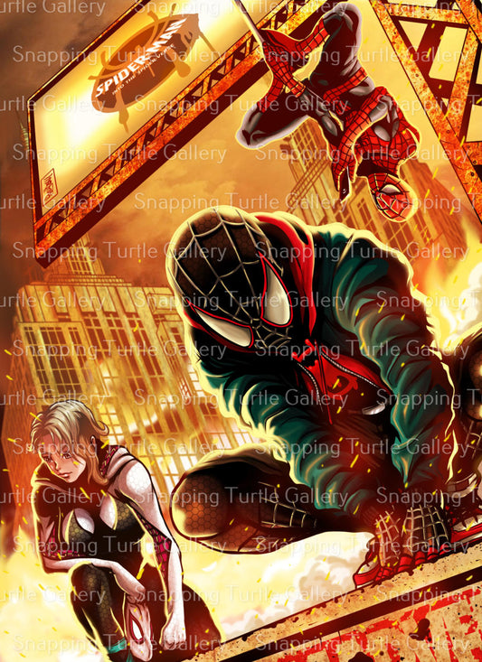 Streets on Fire Miles and Spider-Gang - Spider-Man - Snapping Turtle Gallery