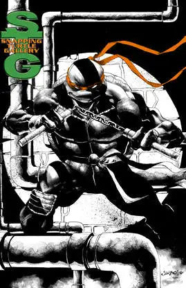 Michelangelo B&W - Teenage Mutant Ninja Turtles