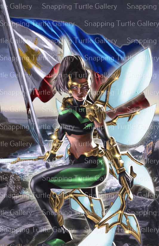 Wave and the Philippines Flag - Snapping Turtle Gallery