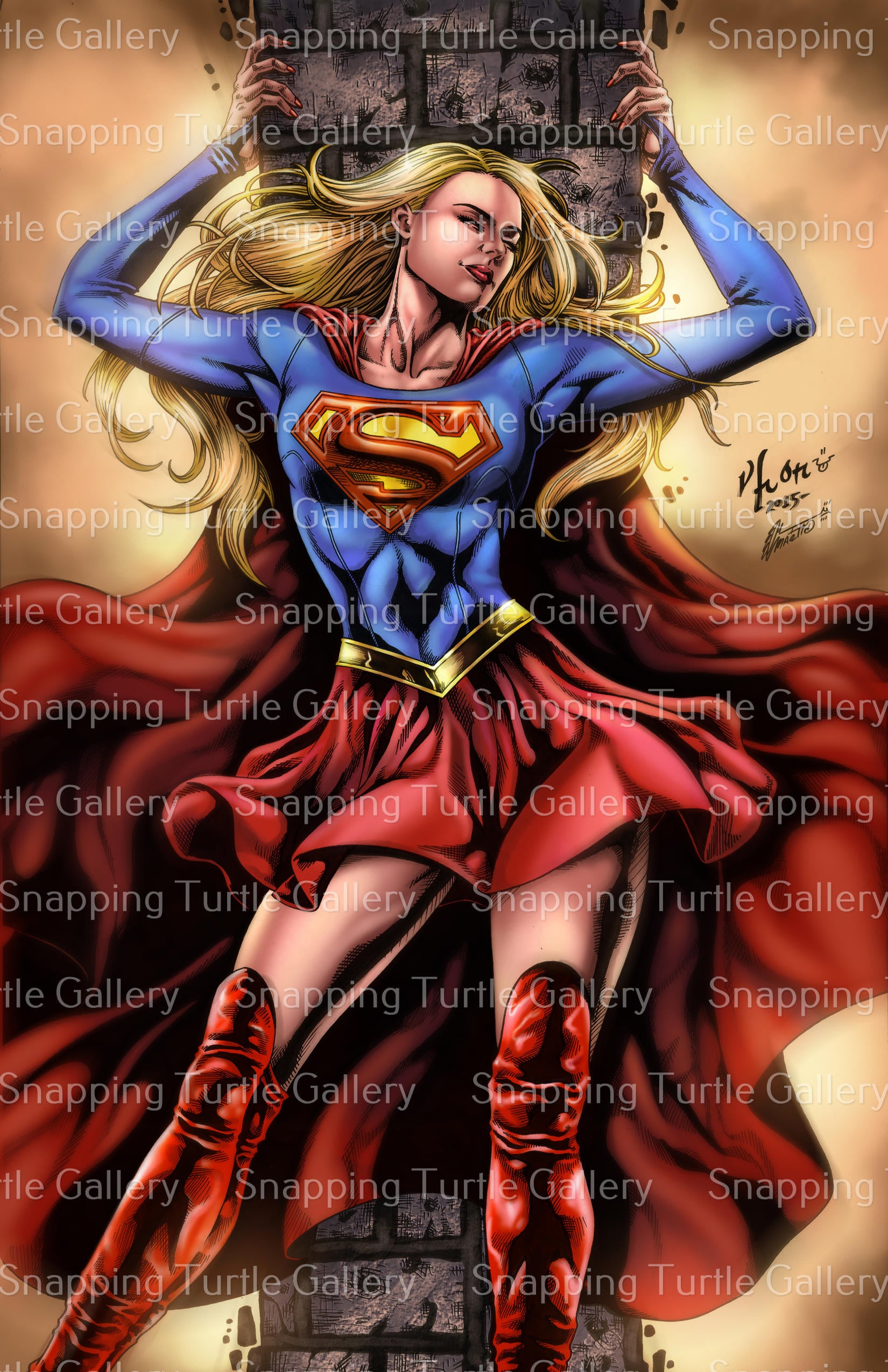 Supergirl sexy hero pose - Snapping Turtle Gallery