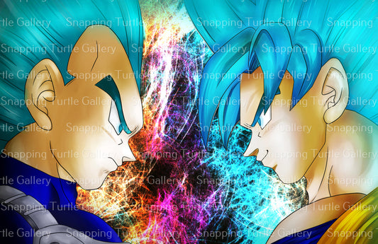 Super Saiyan Blue Goku and Vegeta - Snapping Turtle Gallery