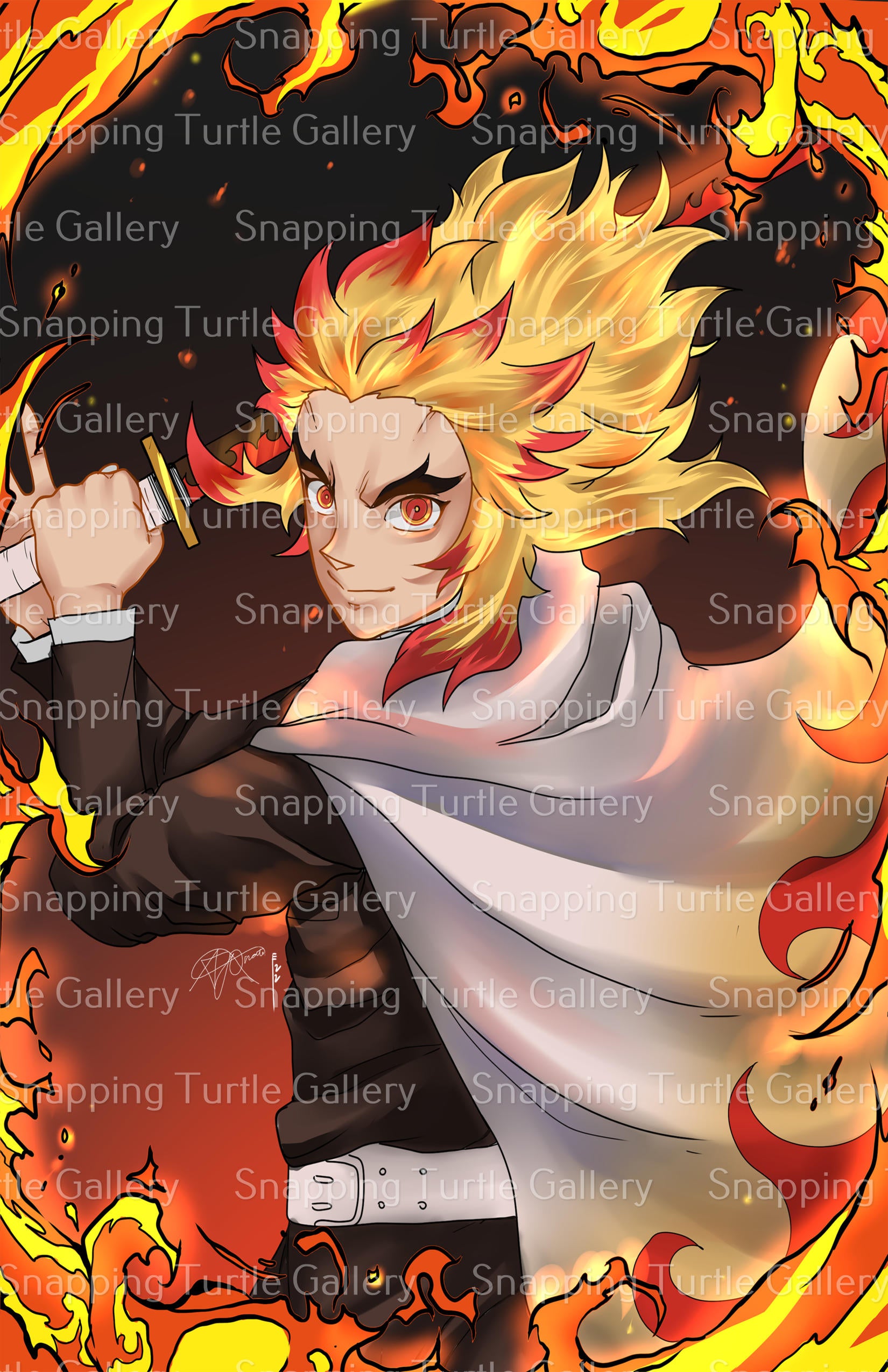 Kyojuro Rengoku - Demon Slayer - Snapping Turtle Gallery