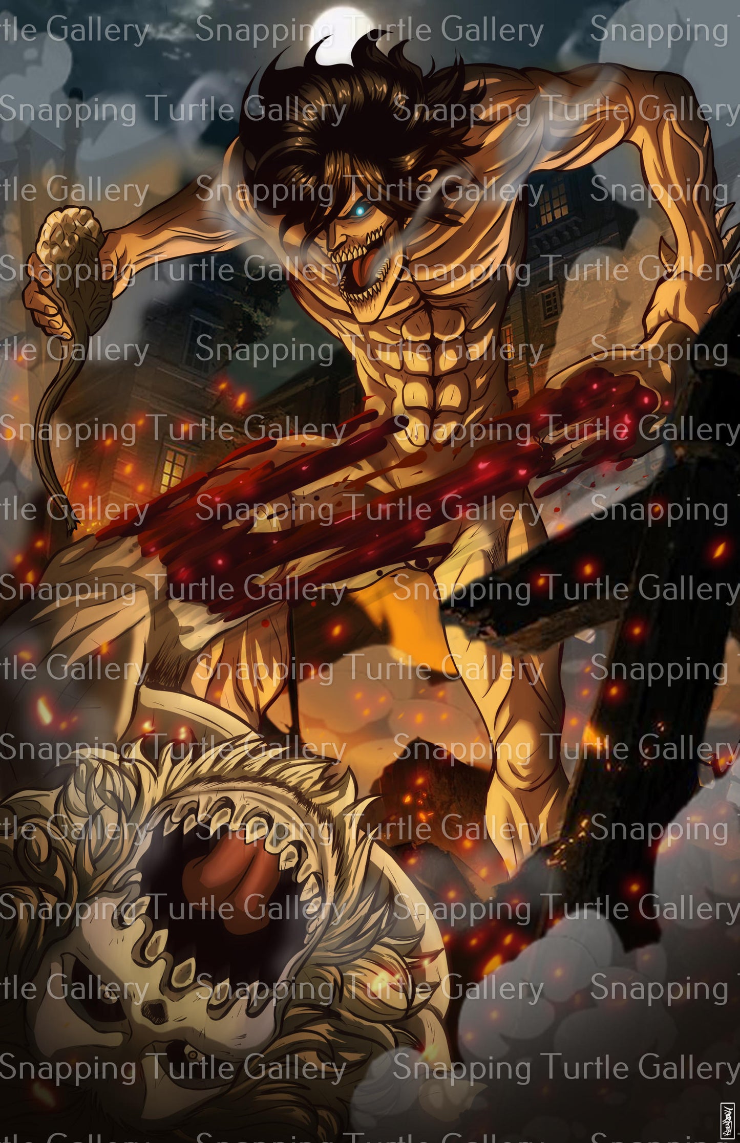 Jaw Titan Vs Eren - Attack on Titan - Snapping Turtle Gallery