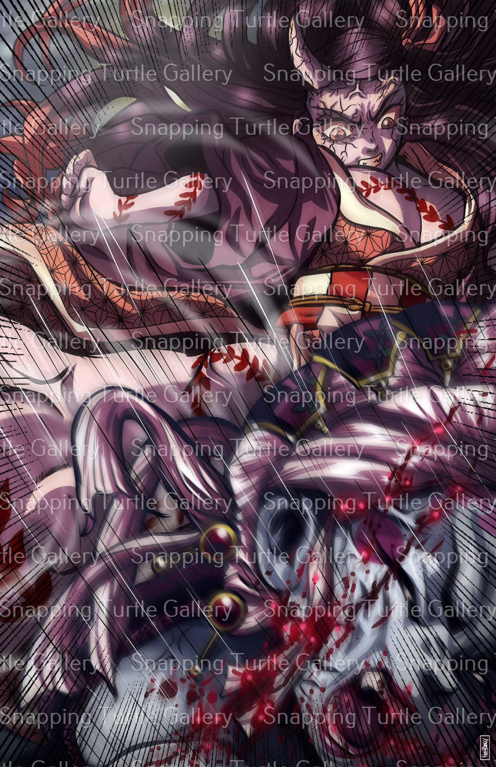 Nezuko vs Daki - Demon Slayer - Snapping Turtle Gallery