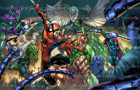 Spider-Man battles Sinister Six