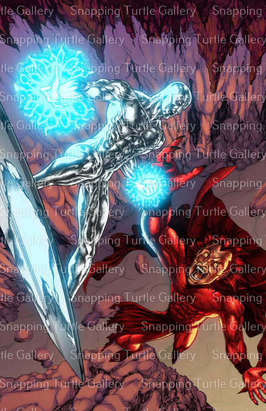 Silver Surfer vs Mephisto - Snapping Turtle Gallery