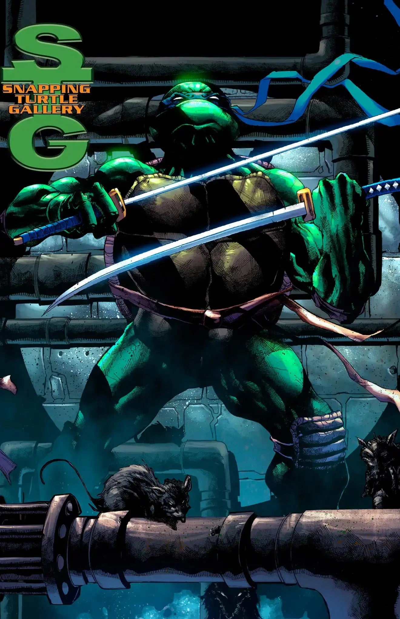 Leonardo in the Sewers - teenage Mutant Ninja Turtles