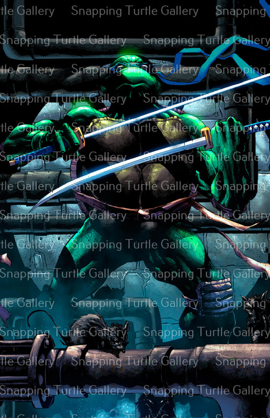 Leonardo in the Sewers - teenage Mutant Ninja Turtles - Snapping Turtle Gallery