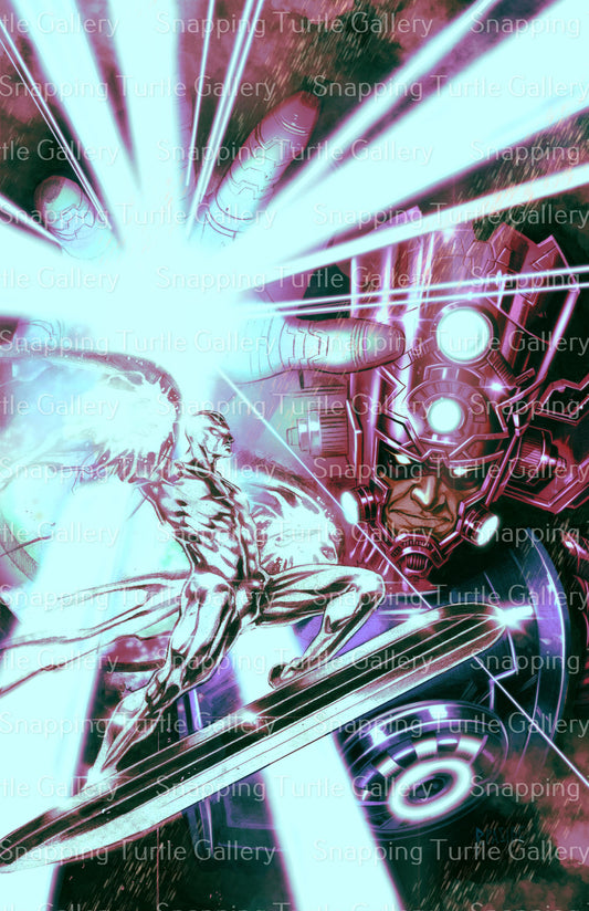Galactus and his Herald the Silver Surfer - Snapping Turtle Gallery