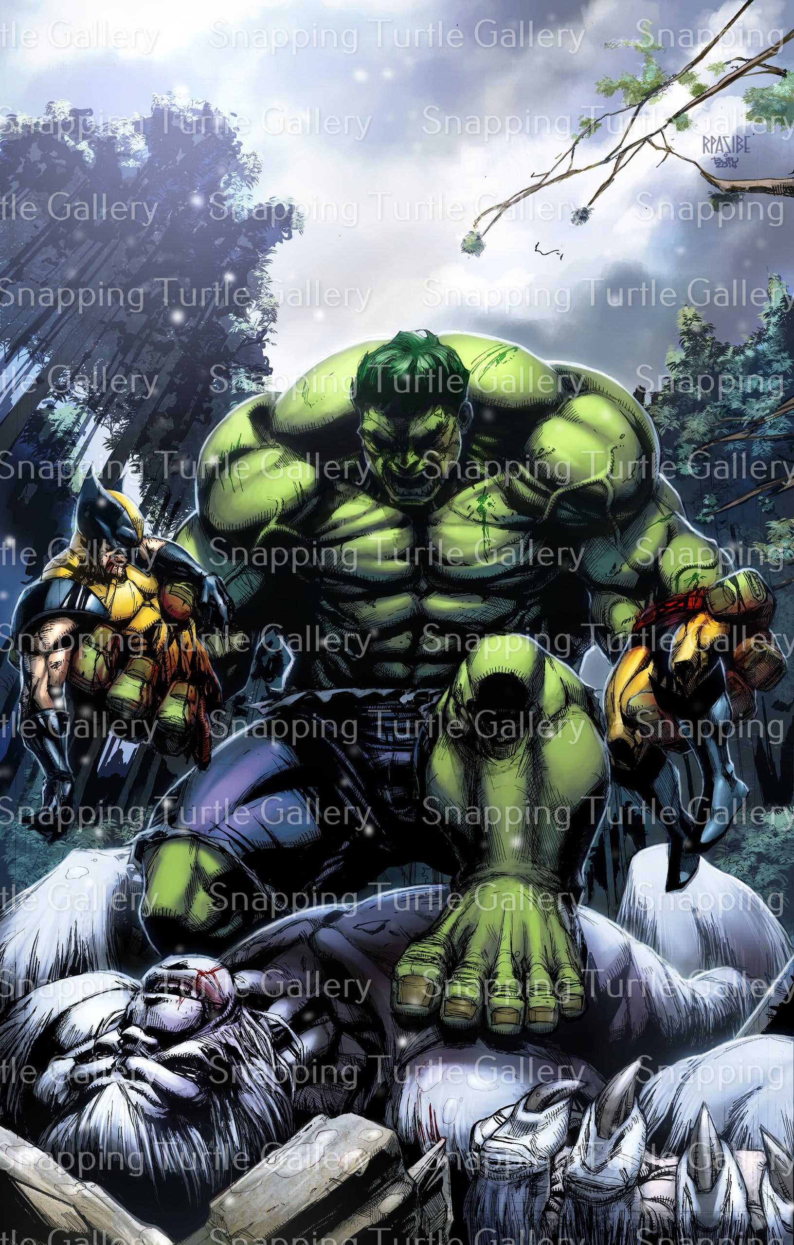 Hulk Destruction of Wolverine - Snapping Turtle Gallery