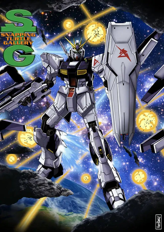 Space battle Gundam Unicorn