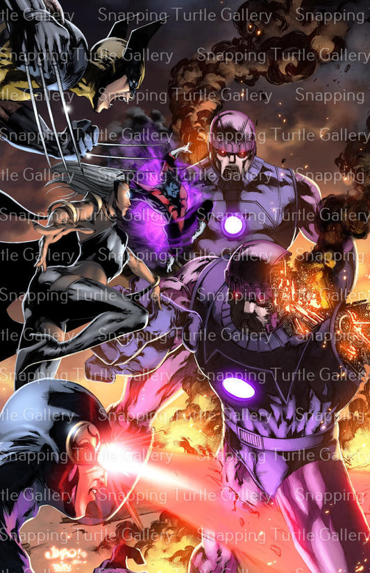 X-Men battle against the Sentinels - Snapping Turtle Gallery