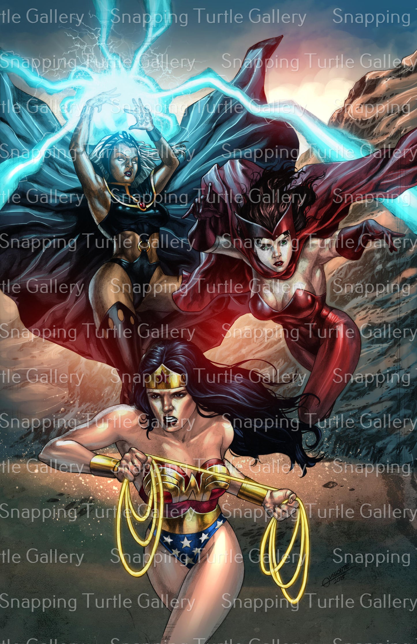 Multi-Verse Team-Up - Storm Wonder woman scarlet witch
